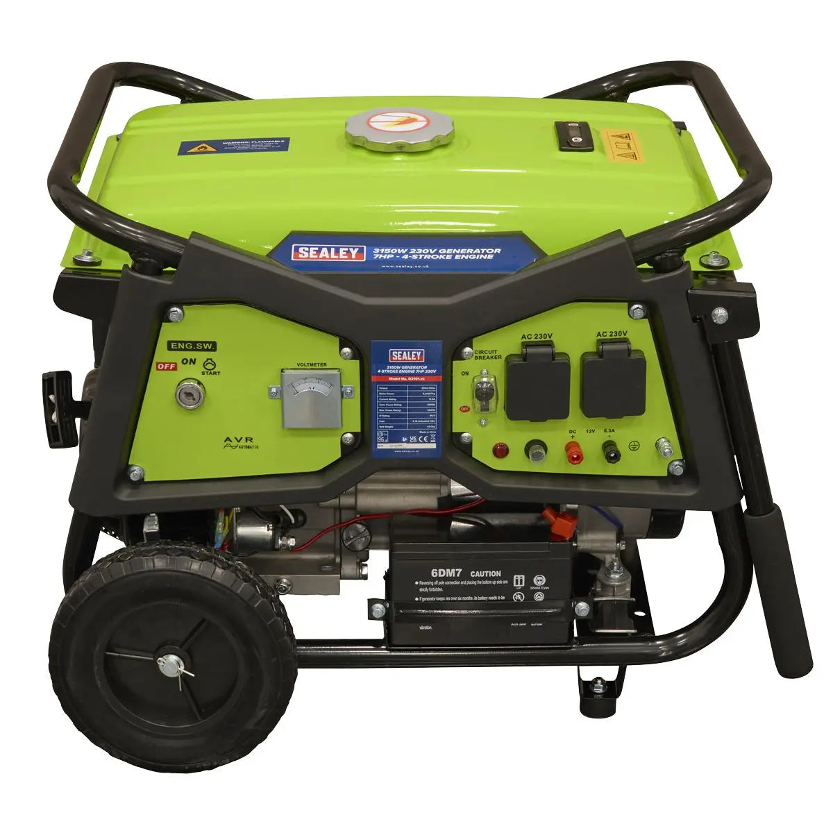 Sealey Generator 3100W 230V 7hp  White Rose Tools