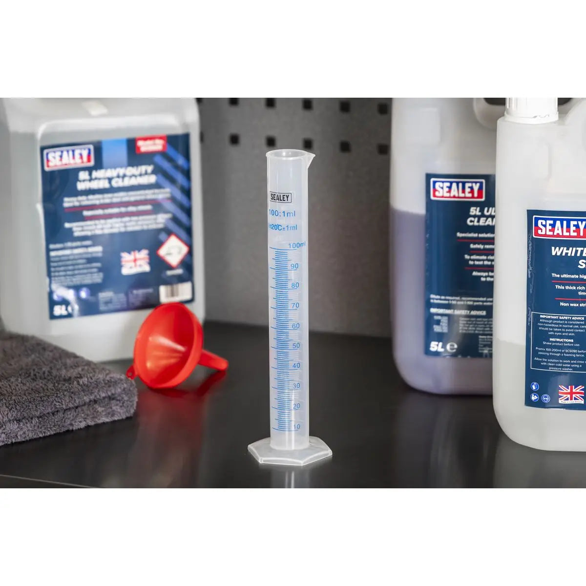Sealey Graduated Measuring Cylinder Set 5pc  White Rose Tools