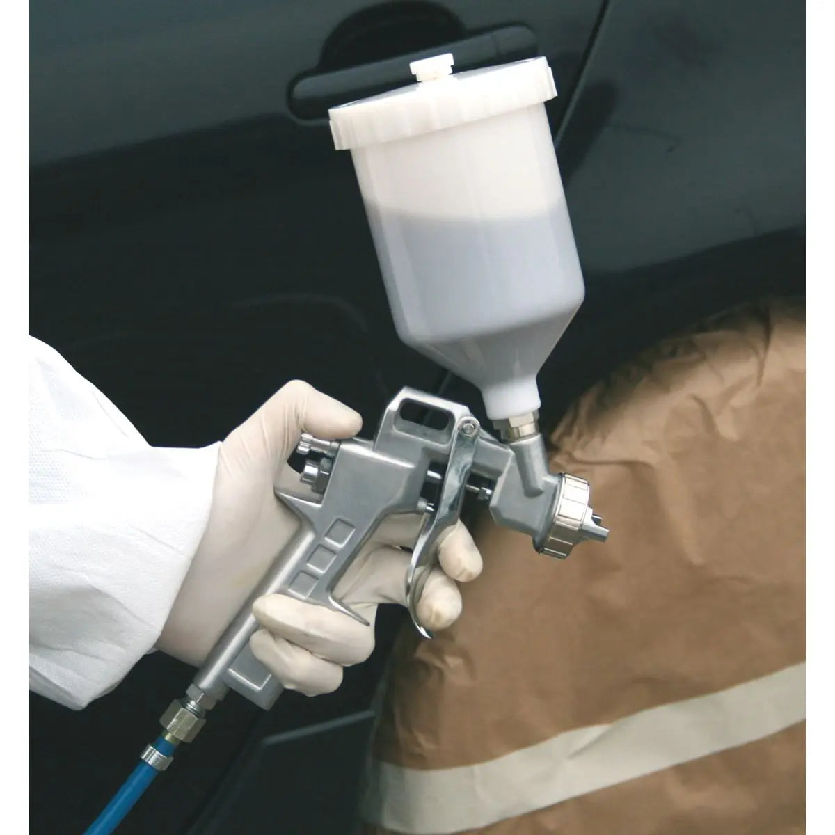 Sealey Gravity Feed Spray Gun 2.2mm Set Up Adjustable Paint Flow 600ml 