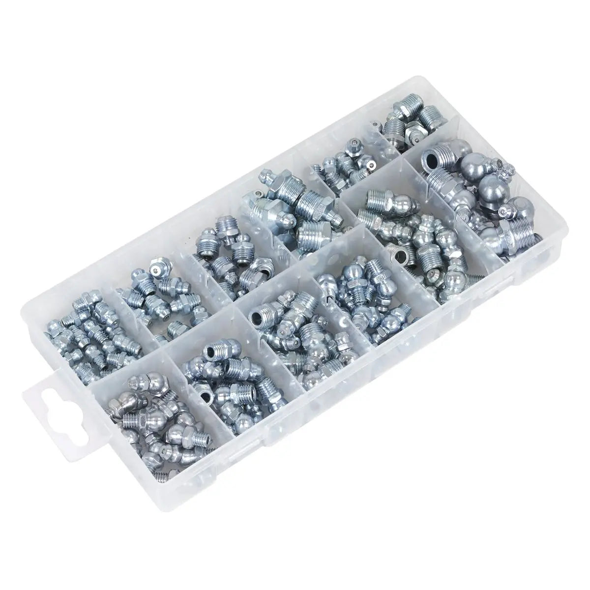 Sealey Grease Nipple Assortment 130pc - Metric, BSP & UNF 