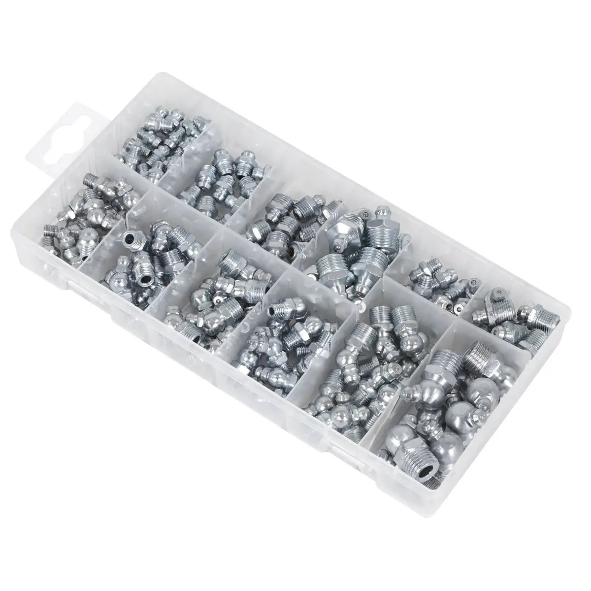 Sealey Grease Nipple Assortment 130pc - Metric, BSP & UNF 