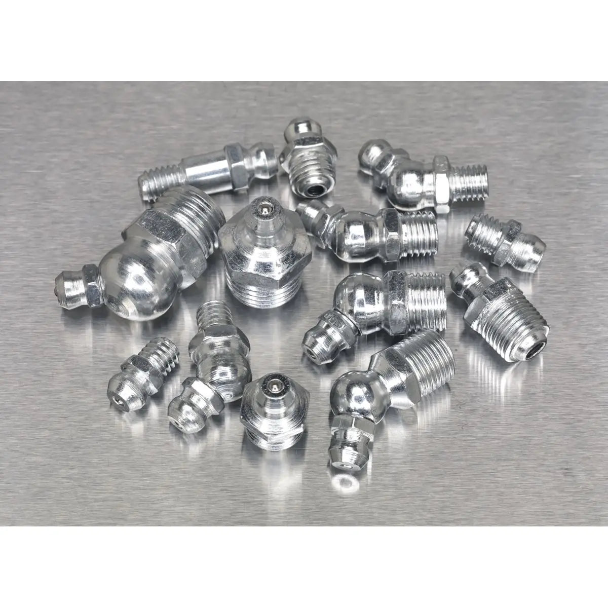 Sealey Grease Nipple Assortment 130pc - Metric, BSP & UNF 