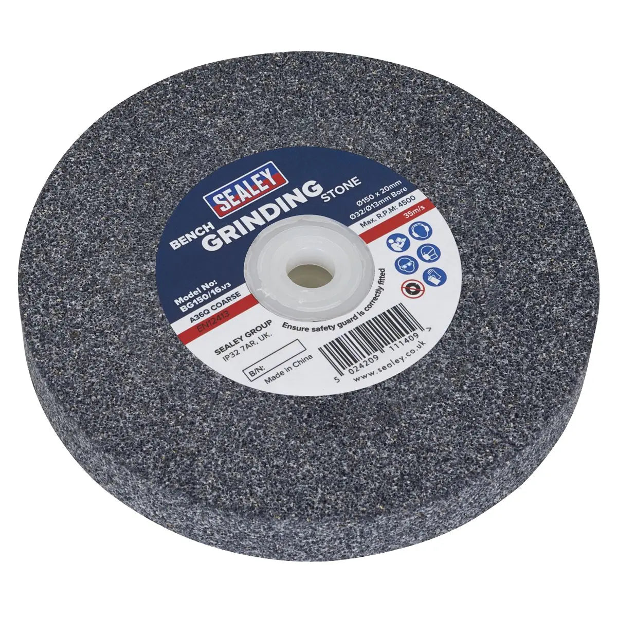 Sealey Grinding Stone Ø150 x 20mm Ø32(Ø13)mm Bore A36Q Coarse 