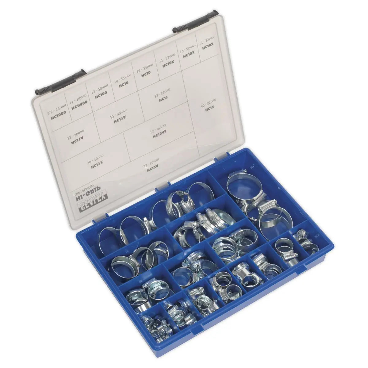 Sealey HI-GRIP® Hose Clip Assortment 81pc Sizes Ø9.5-55mm 