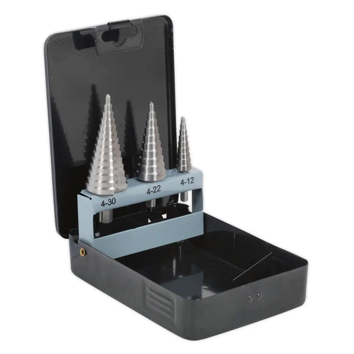Sealey HSS 4341 Step Drill Bit Set 3pc Double Flute 