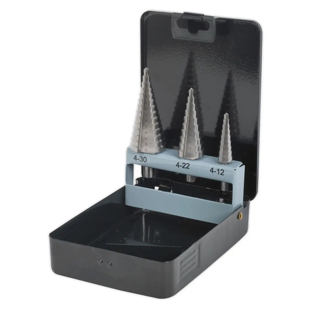 Sealey HSS 4341 Step Drill Bit Set 3pc Double Flute 