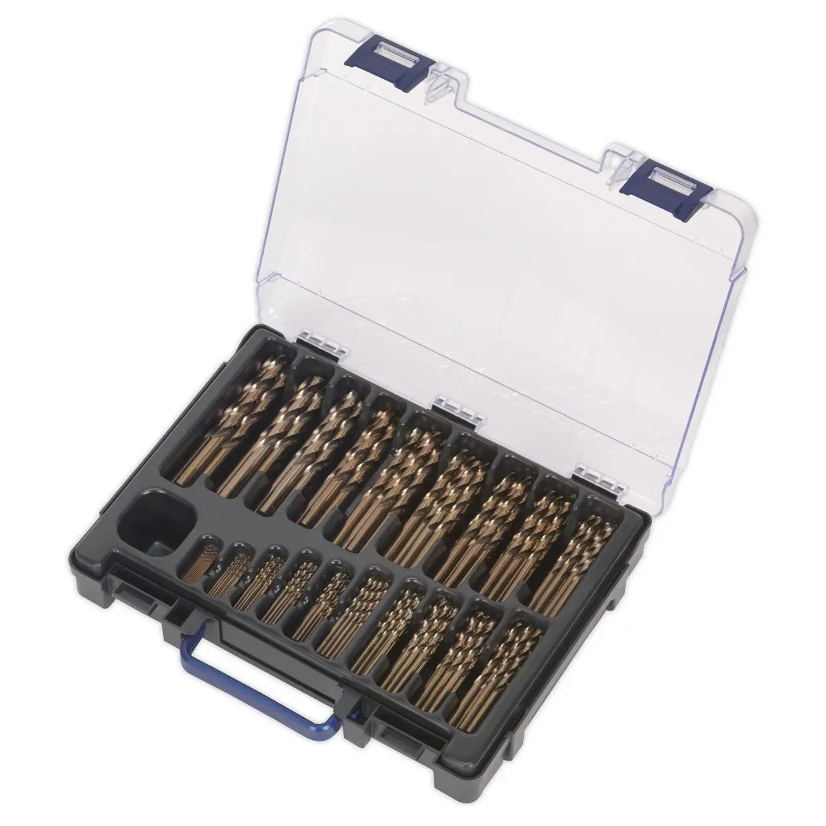 Sealey HSS Cobalt Fully Ground Drill Bit Assortment 170pc Ø1-10mm 