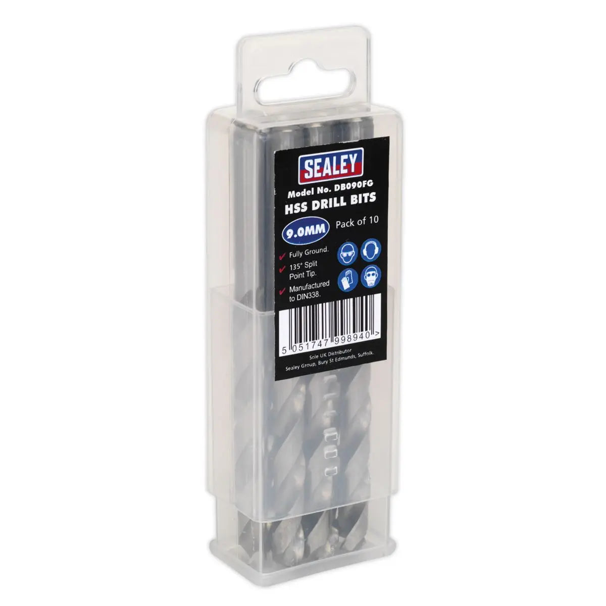 Sealey HSS Fully Ground Drill Bit Ø9mm Pack of 10 
