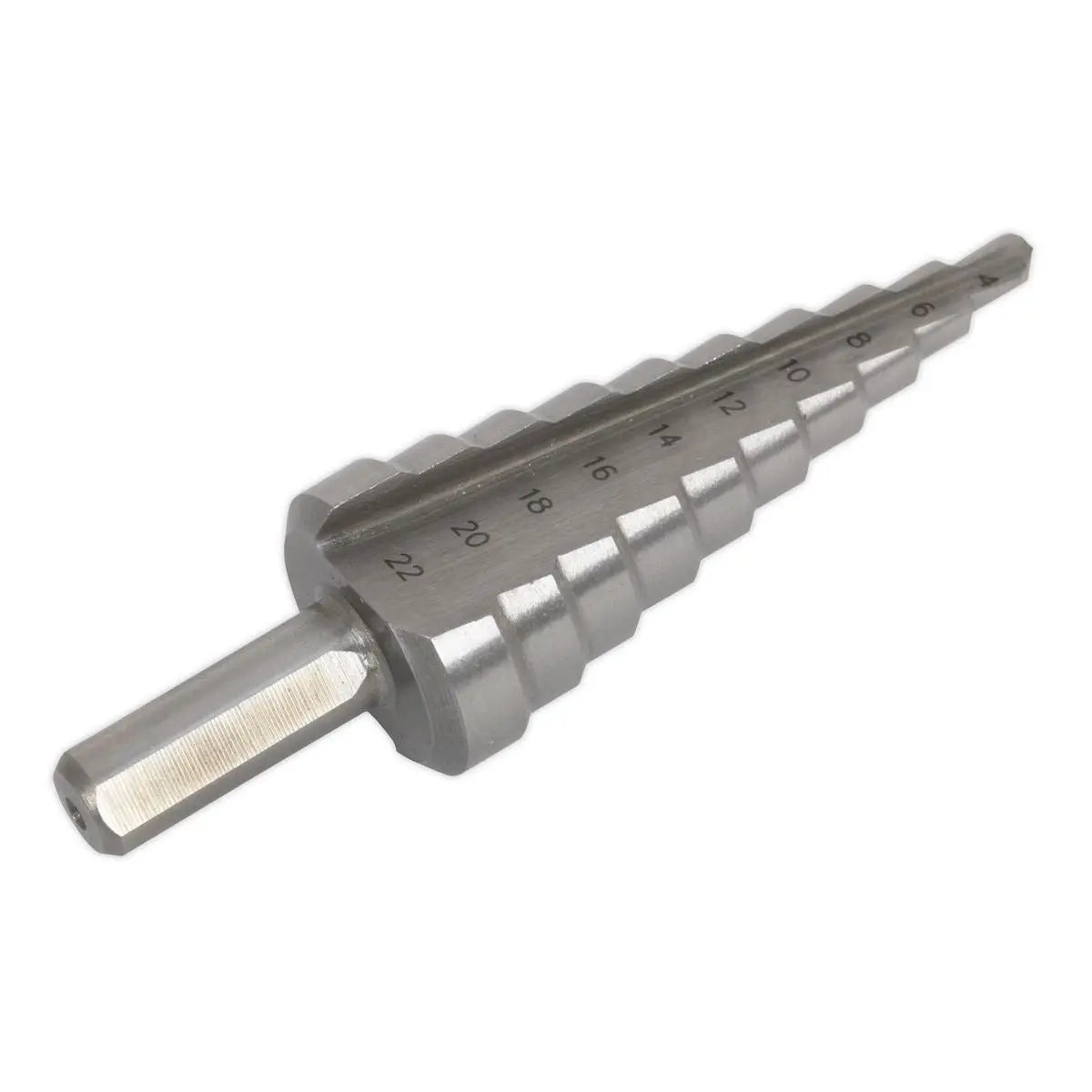 Sealey HSS M2 Step Drill Bit 4-22mm Double Flute 