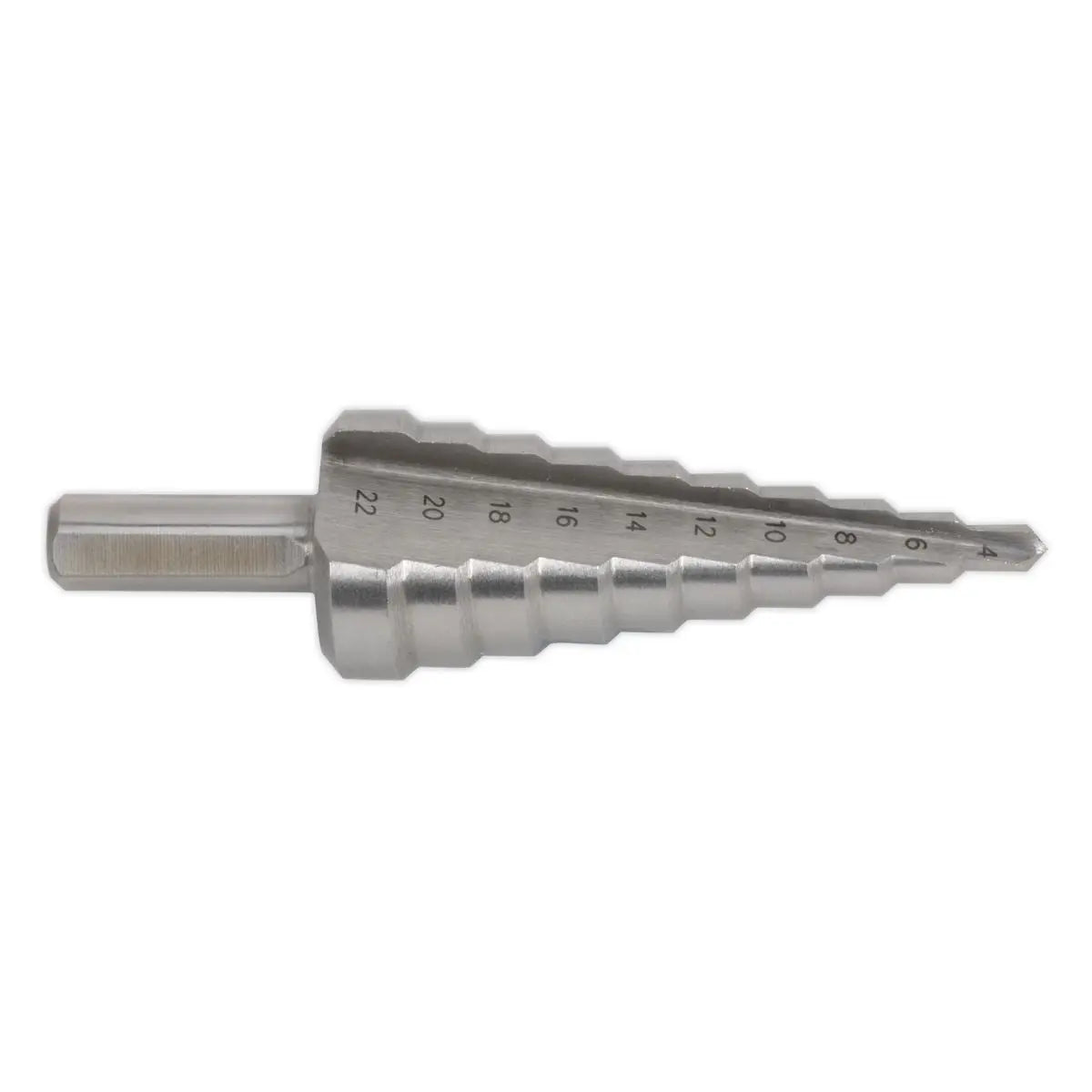 Sealey HSS M2 Step Drill Bit 4-22mm Double Flute 