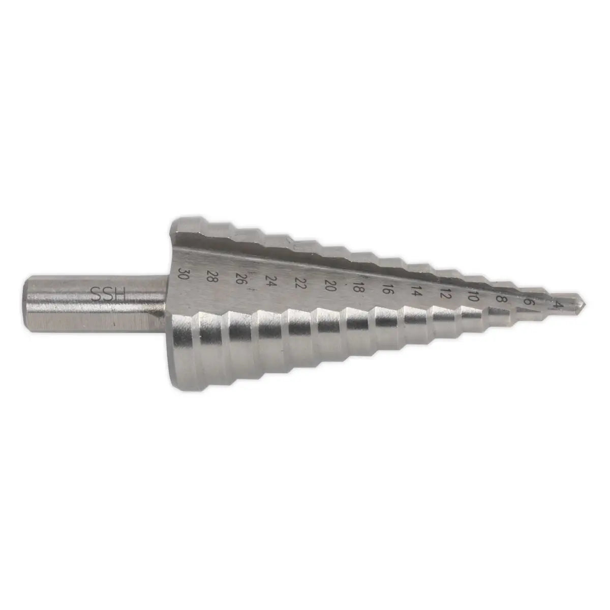 Sealey HSS M2 Step Drill Bit 4-30mm Double Flute 