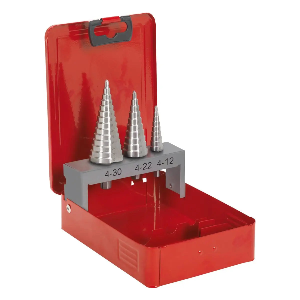 Sealey HSS M2 Step Drill Bit Set 3pc Double Flute 