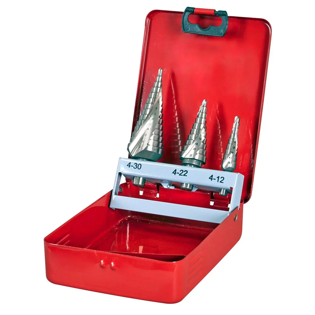 Sealey HSS M2 Step Drill Bit Set 3pc Spiral Flute 