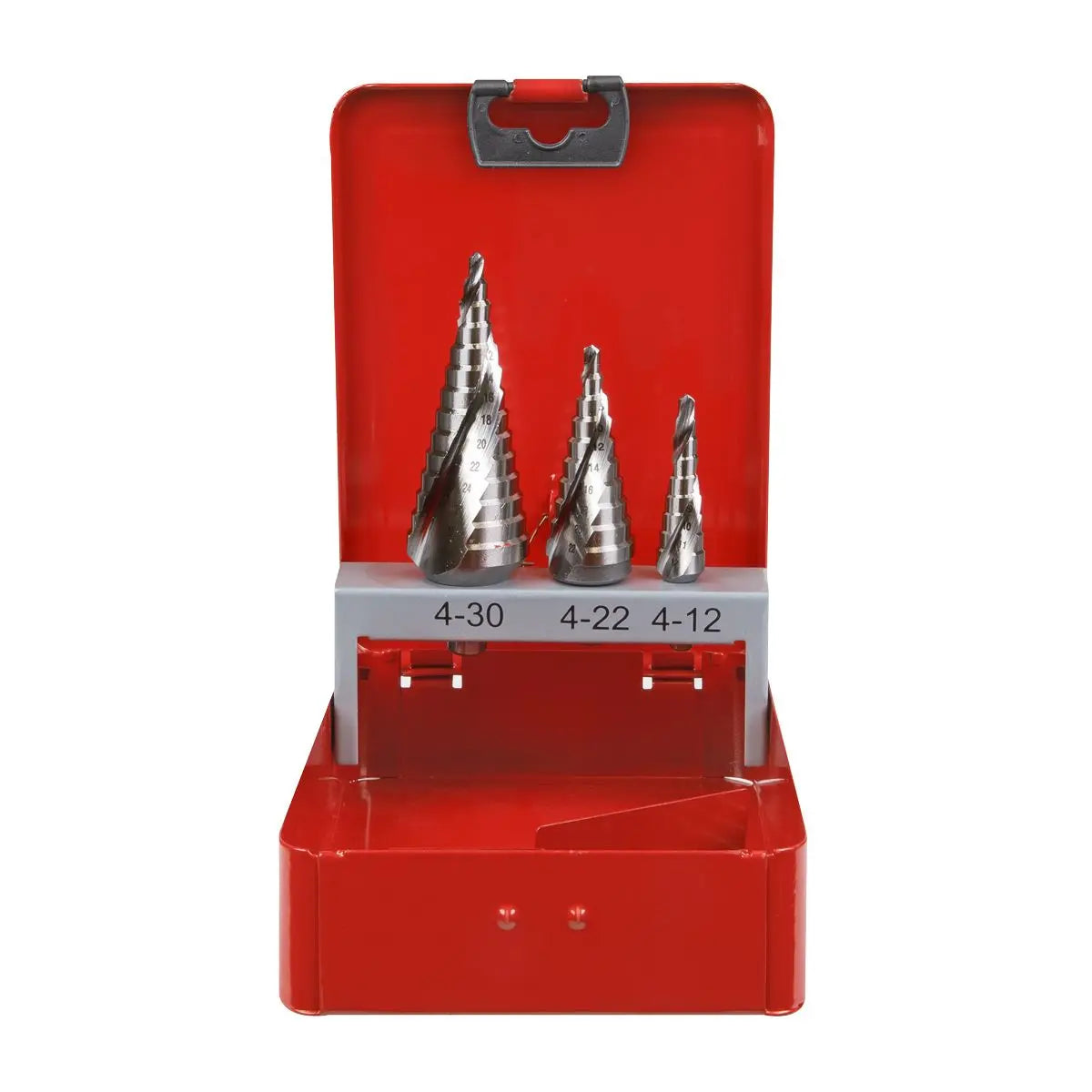 Sealey HSS M2 Step Drill Bit Set 3pc Spiral Flute 