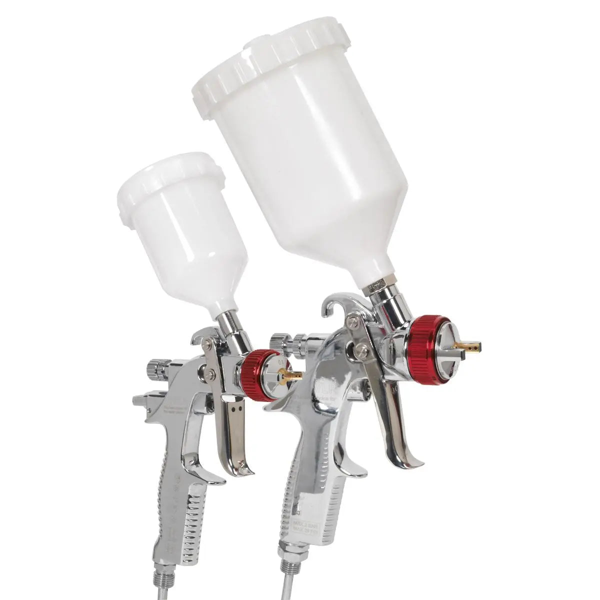 Sealey HVLP Gravity Feed Top Coat/Touch-Up Spray Gun Set 