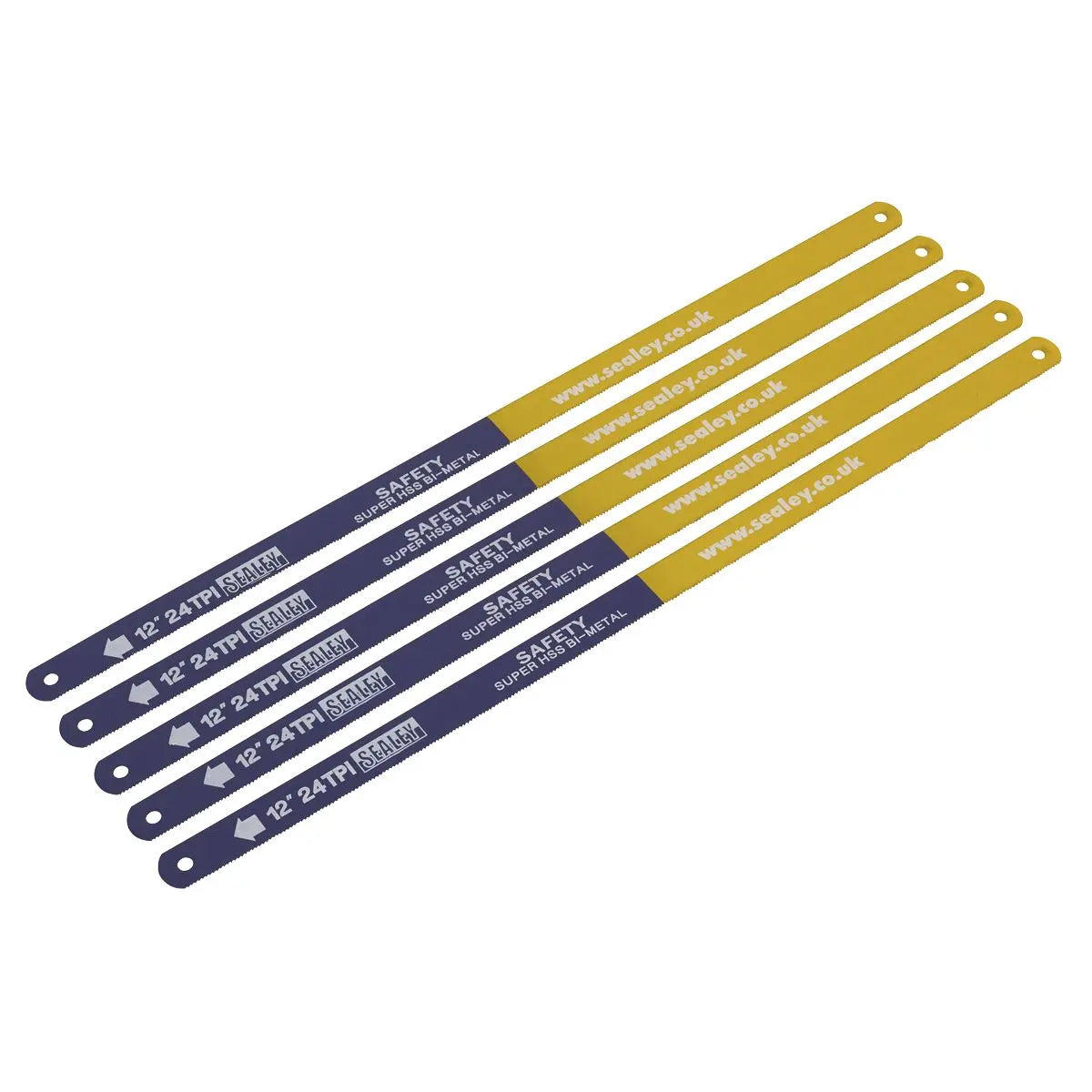 Sealey Hacksaw Blade 300mm HSS Bi-Metal 24tpi Pack of 5 