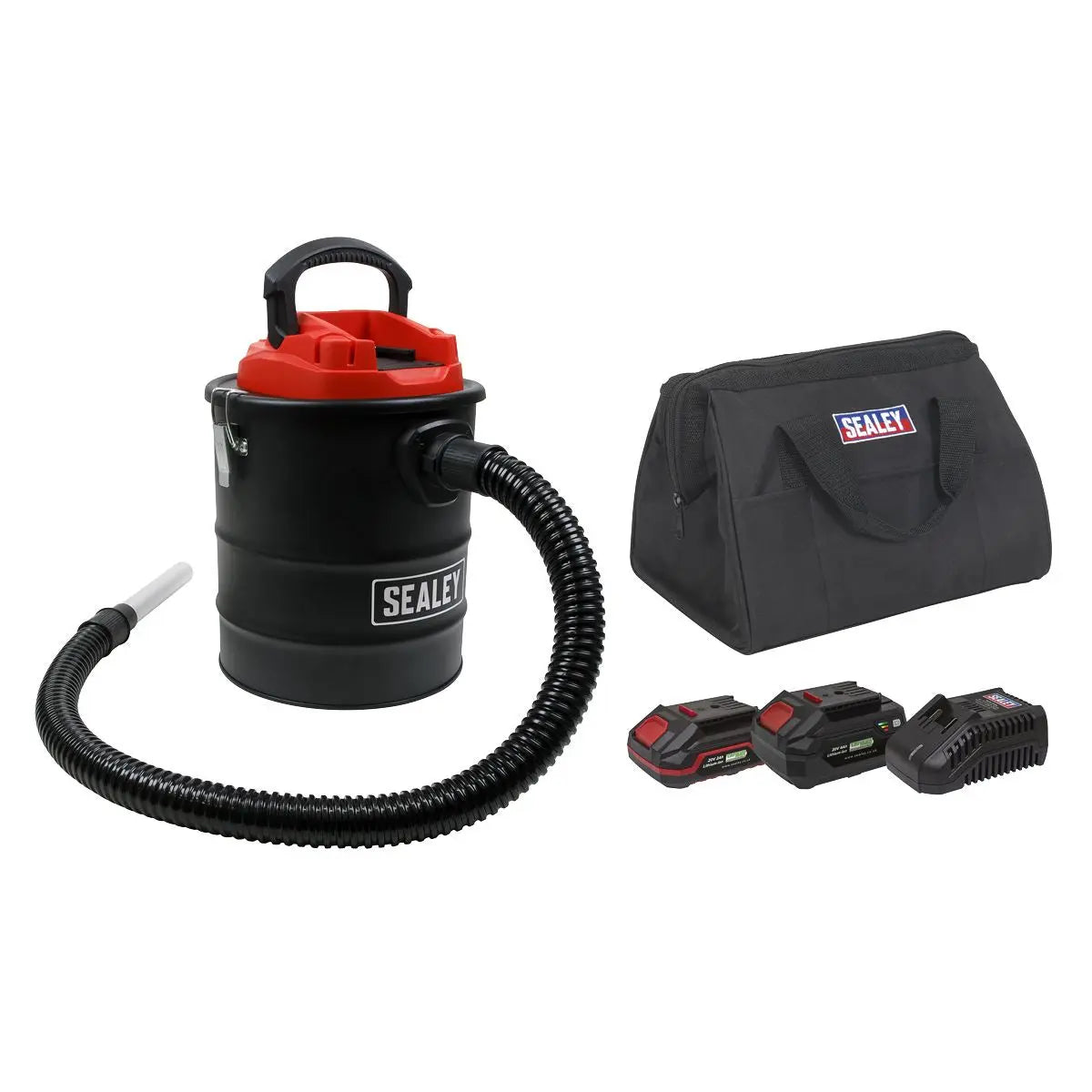 Sealey Handheld Ash Vacuum Cleaner 20V SV20 Series 15L Kit - 2 Batteries 