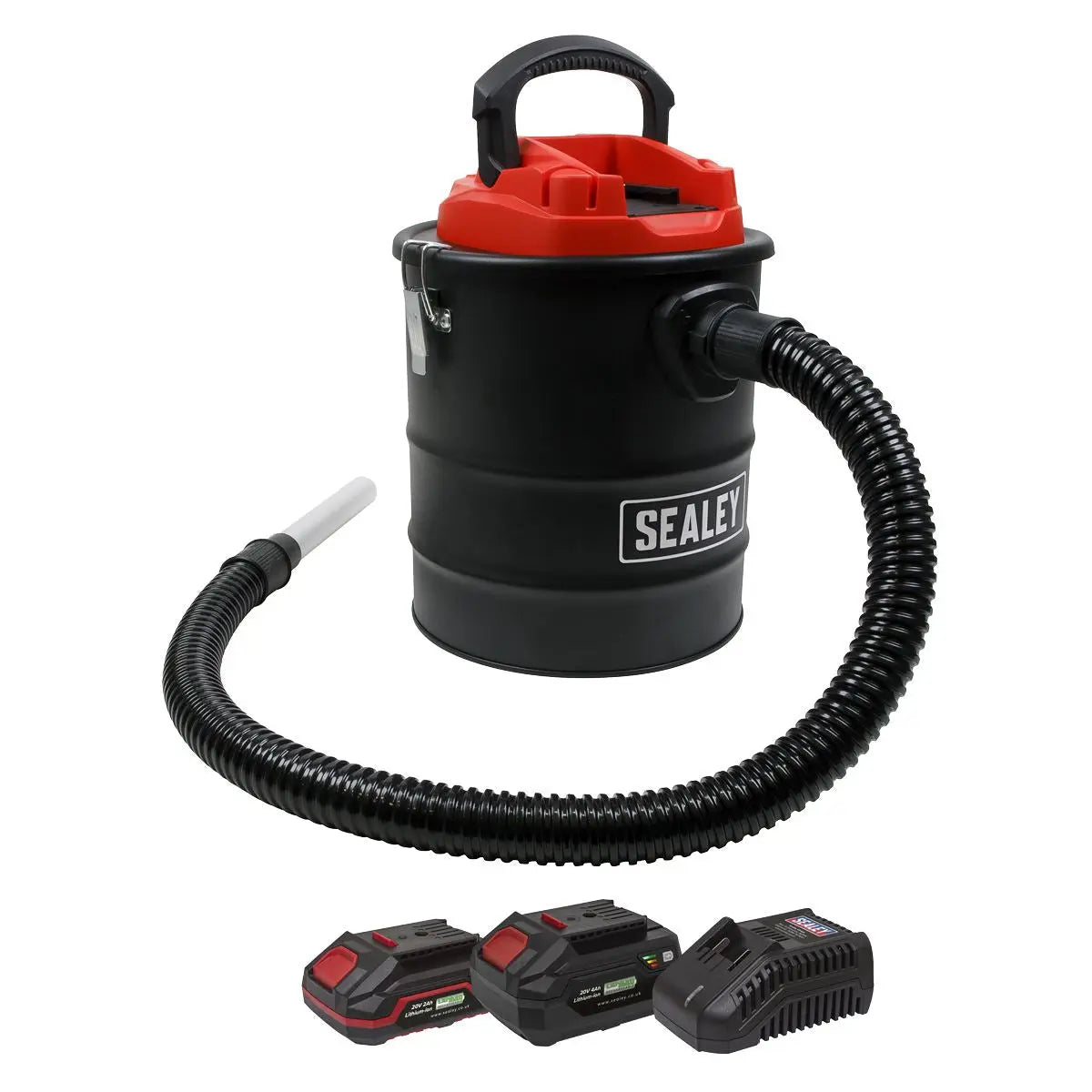 Sealey Handheld Ash Vacuum Cleaner 20V SV20 Series 15L Kit - 2 Batteries 