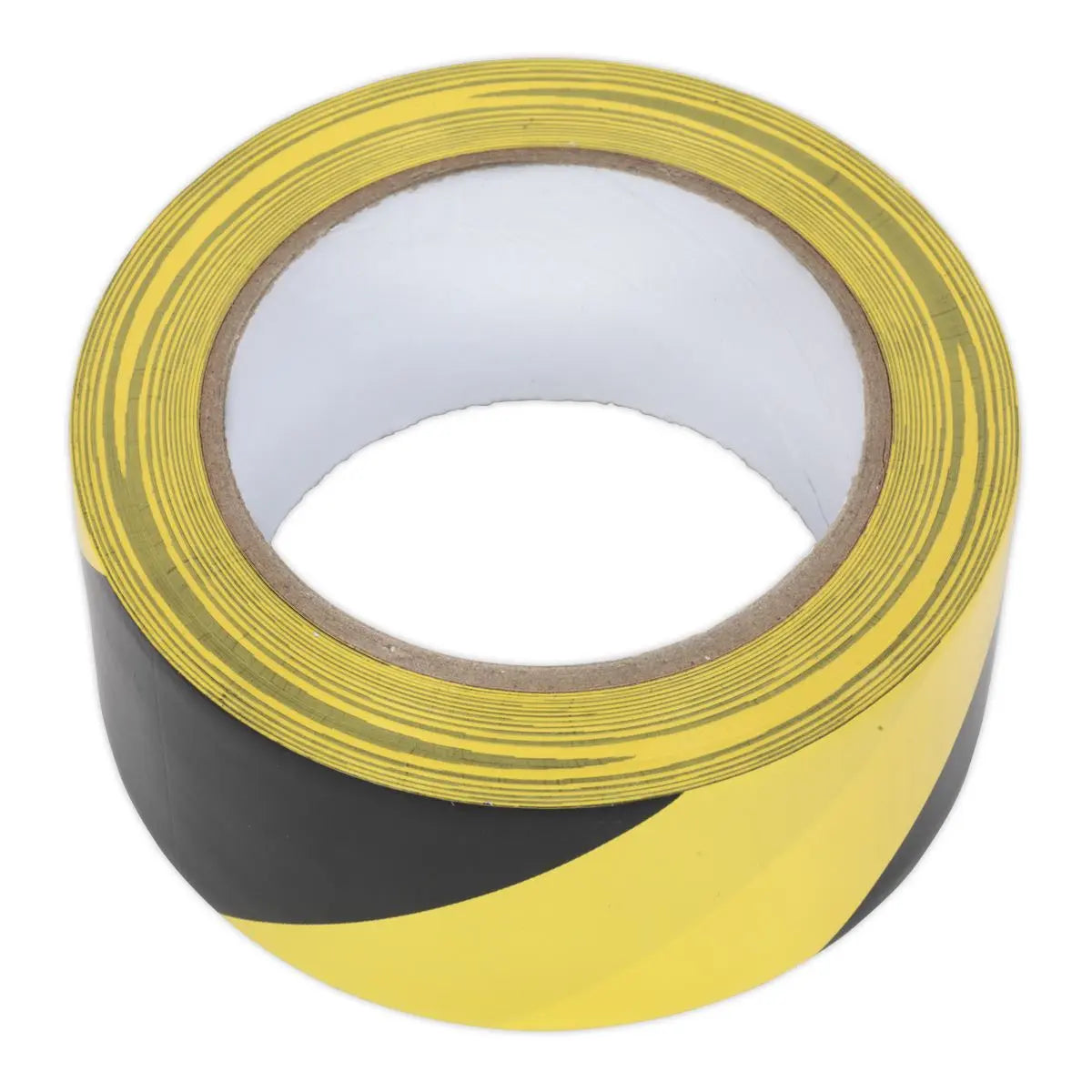 Sealey Hazard Warning Tape 50mm x 33m Black/Yellow 