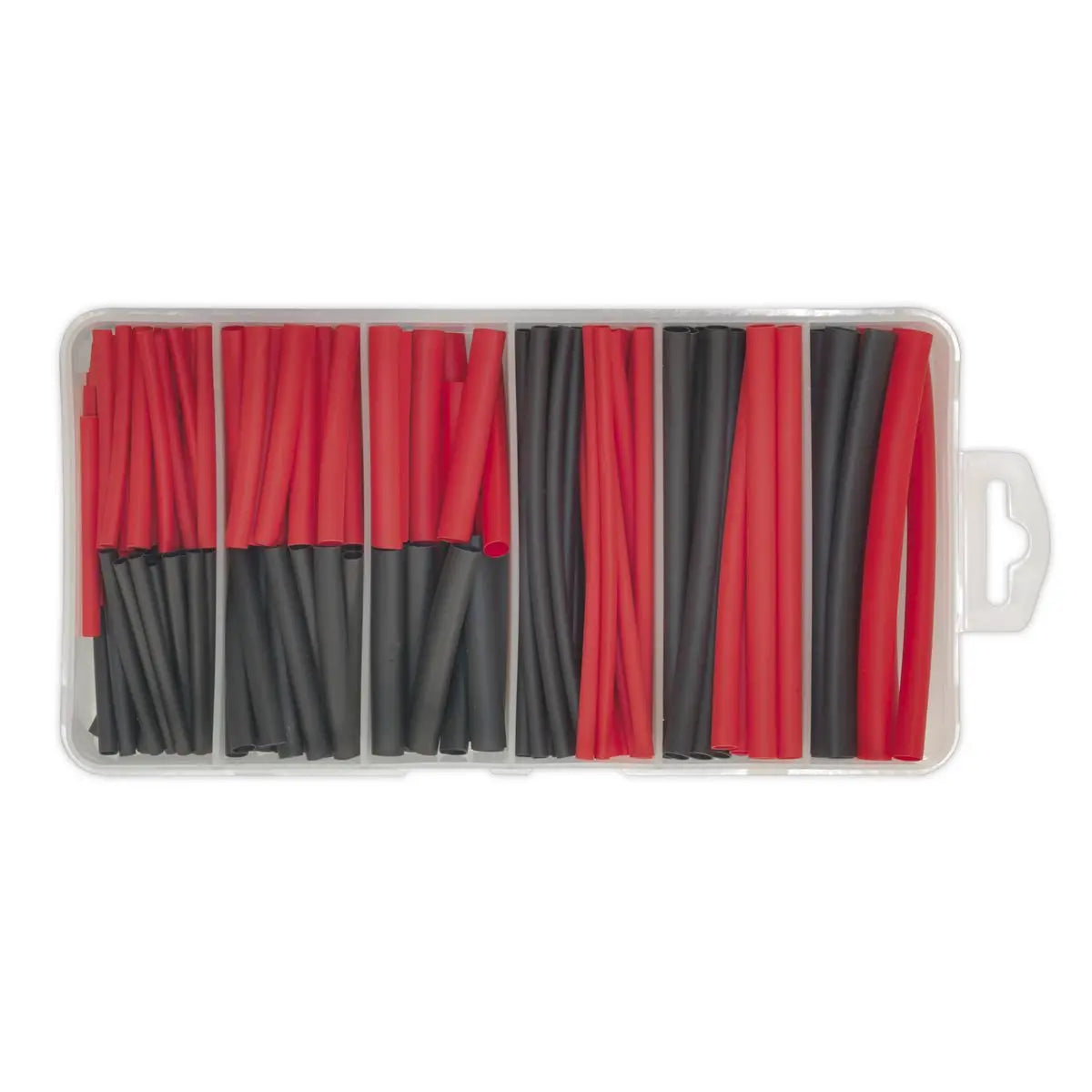 Sealey Heat Shrink Tubing Assortment 180pc 50 & 100mm Black & Red 