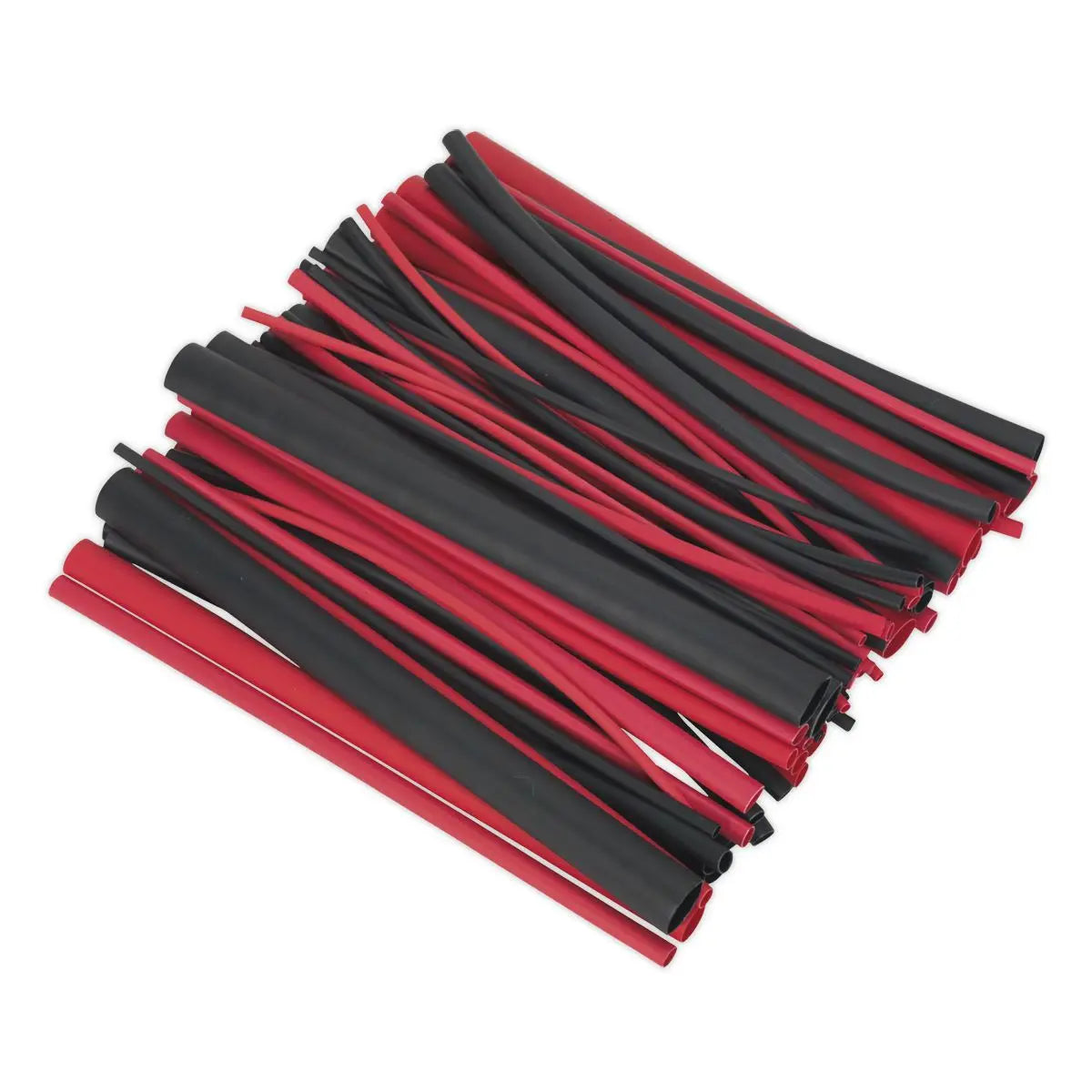 Sealey Heat Shrink Tubing Assortment 72pc Black & Red Adhesive Lined 200mm 