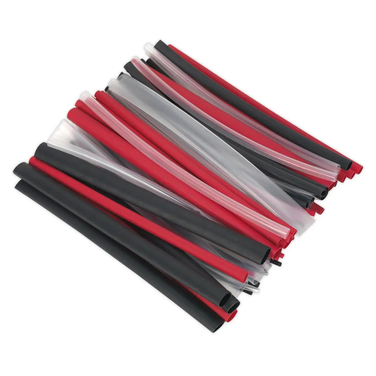 Sealey Heat Shrink Tubing Assortment 72pc Mixed Colours Adhesive Lined 200mm 