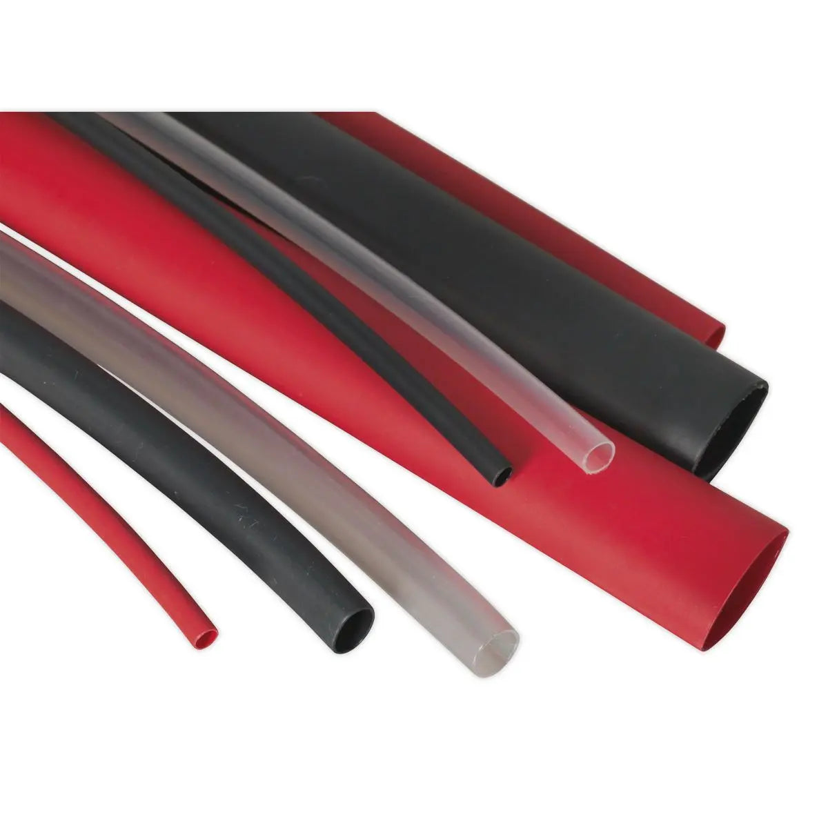 Sealey Heat Shrink Tubing Assortment 72pc Mixed Colours Adhesive Lined 200mm 