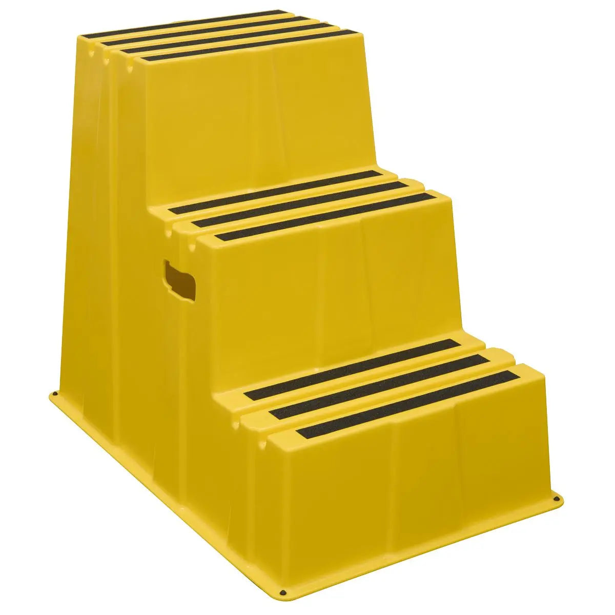 Sealey Heavy-Duty 3-Step Safety Steps with Anti-Slip Treads 150kg Capacity, Yellow - EN 14183  White Rose Tools