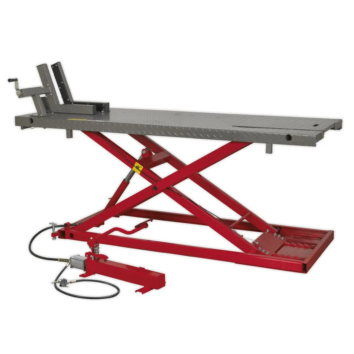 Sealey Heavy-Duty Air/Hydraulic Motorcycle Lift 680kg Capacity 