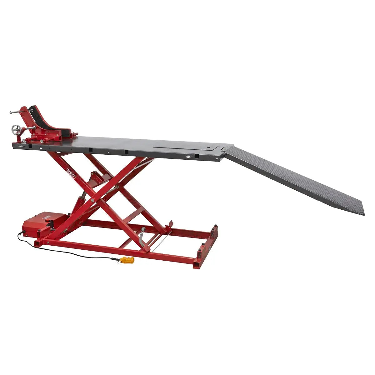 Sealey Heavy-Duty Electro/Hydraulic Motorcycle Lift 680kg Capacity 