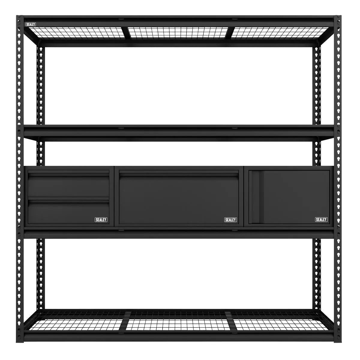 Sealey Heavy-Duty Modular Racking Kit with 3 Storage Units  White Rose Tools