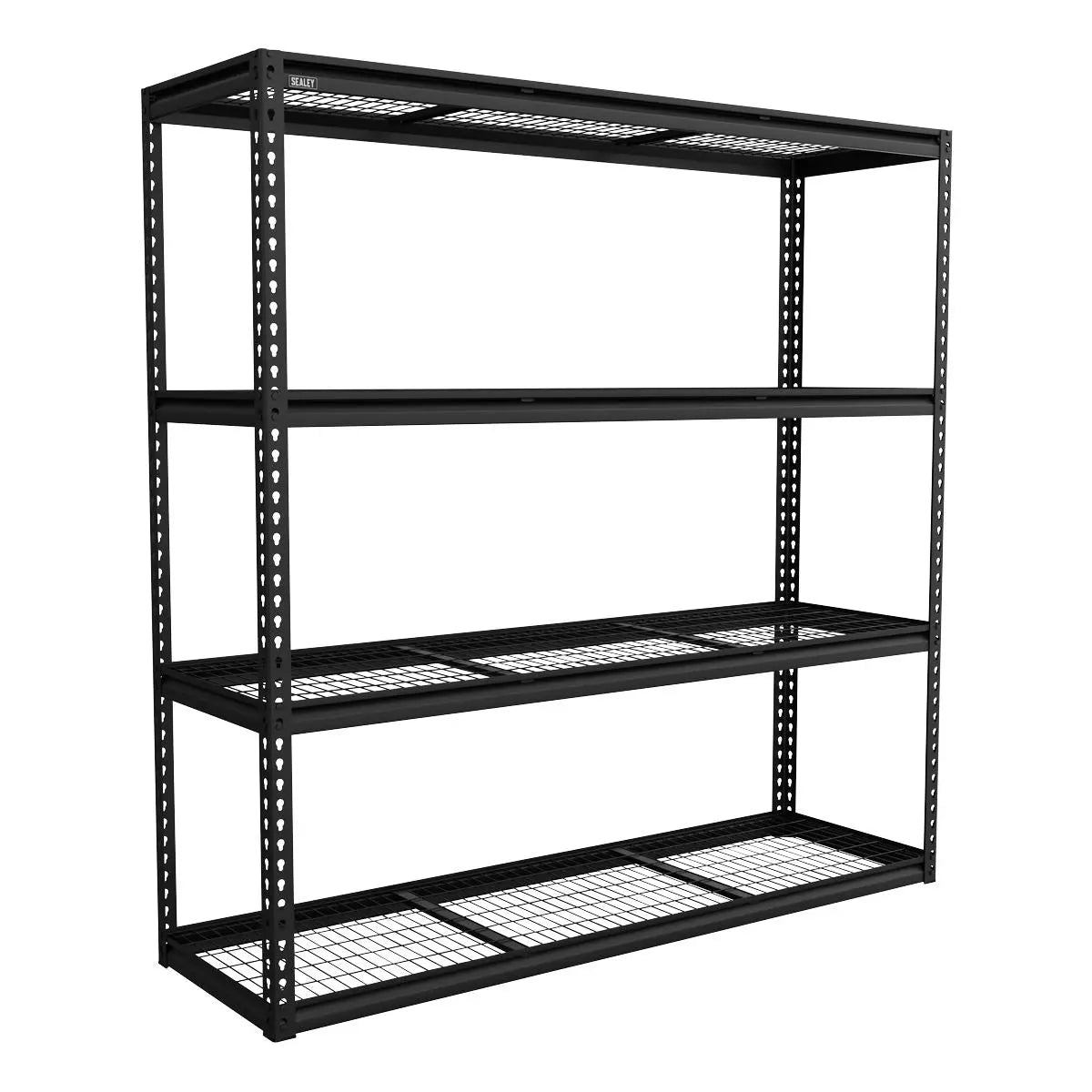Sealey Heavy-Duty Modular Racking Unit with 4 Mesh Shelves 300kg Capacity Per Level 1820mm  White Rose Tools