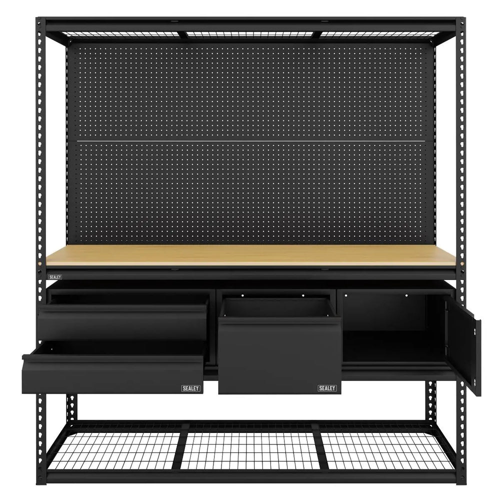 Sealey HeavyDuty Modular Workbench & Racking Kit with 3 Storage Units