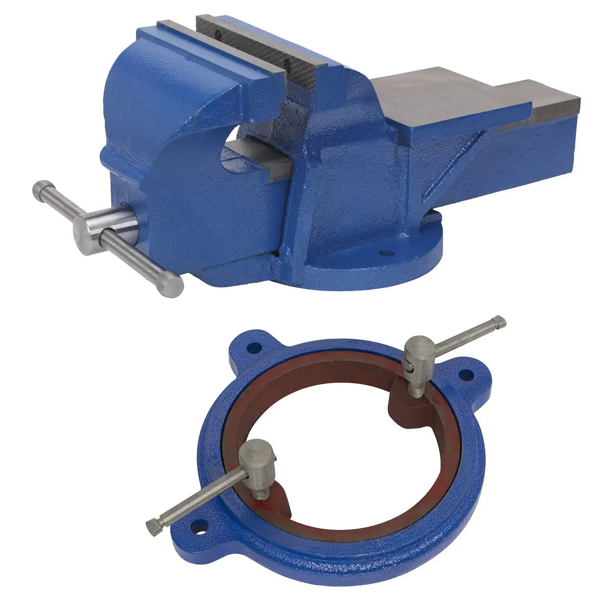 Sealey Heavy-Duty Professional Vice with Swivel Base 200mm  White Rose Tools