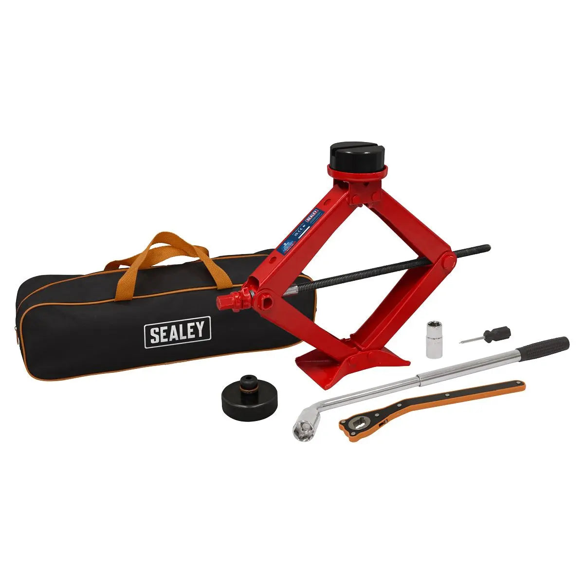 Sealey Heavy-Duty Scissor Jack Kit for Electric Vehicles 2 Tonne  White Rose Tools