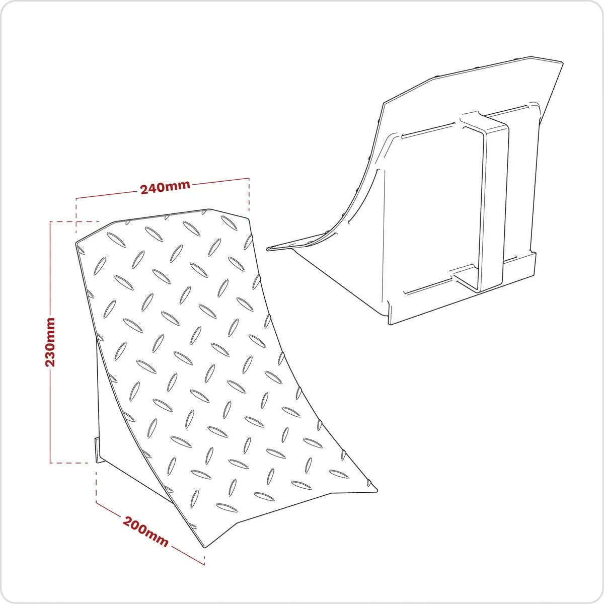 Sealey Heavy-Duty Steel Wheel Chock - Single 