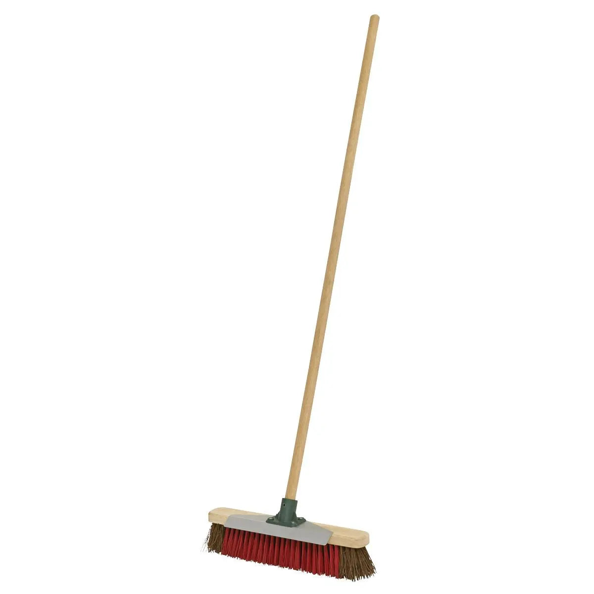 Sealey Heavy-Duty Stiff/Hard Bristle Broom with Scraper 16"(405mm) 
