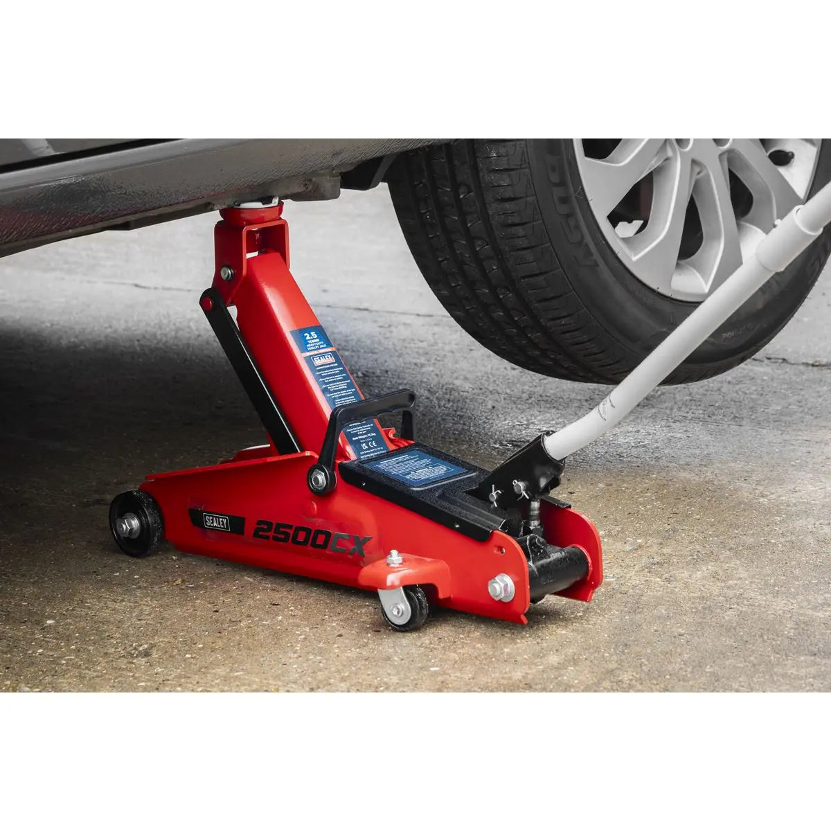 Sealey Heavy-Duty Trolley Jack 2.5 Tonne  White Rose Tools