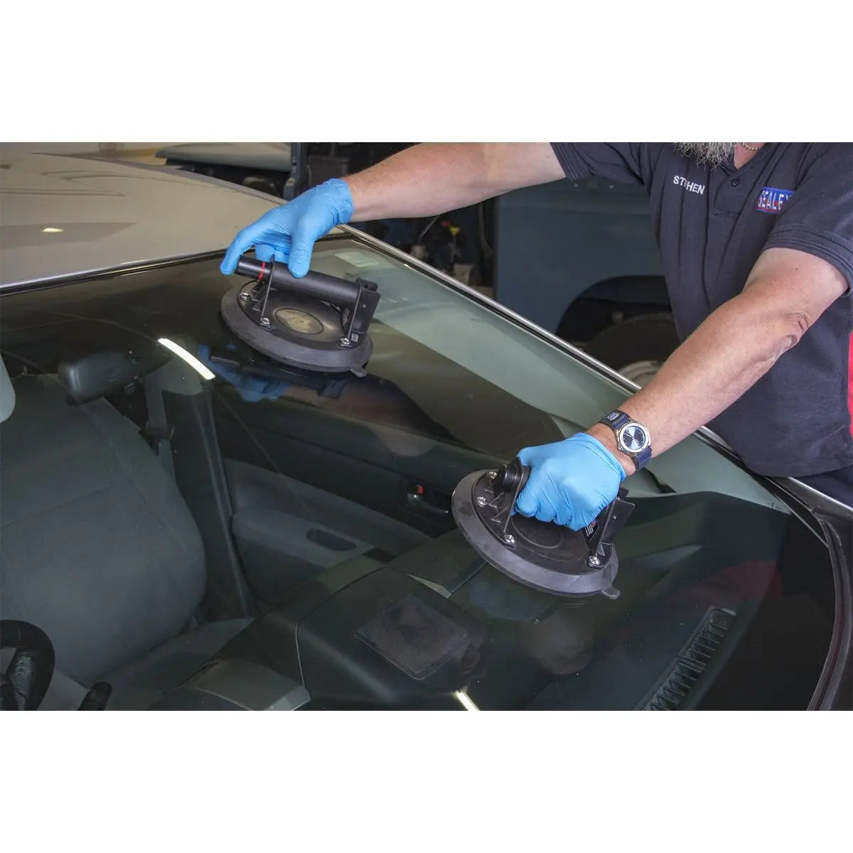Sealey Heavy Lift Suction Cup with Vacuum Grip Indicator 