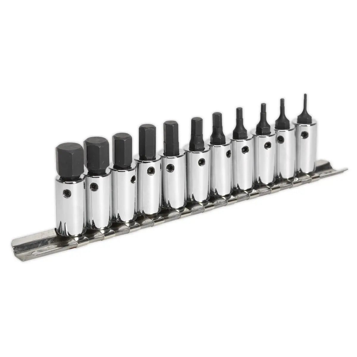 Sealey Hex Socket Bit Set 11 Piece 1/4" Drive Metric 1.5-11mm 