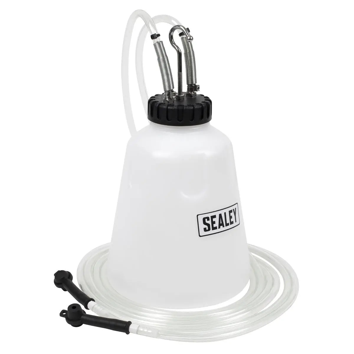 Sealey High Flow Twin Pipe Brake Bleed Bottle 2L  White Rose Tools