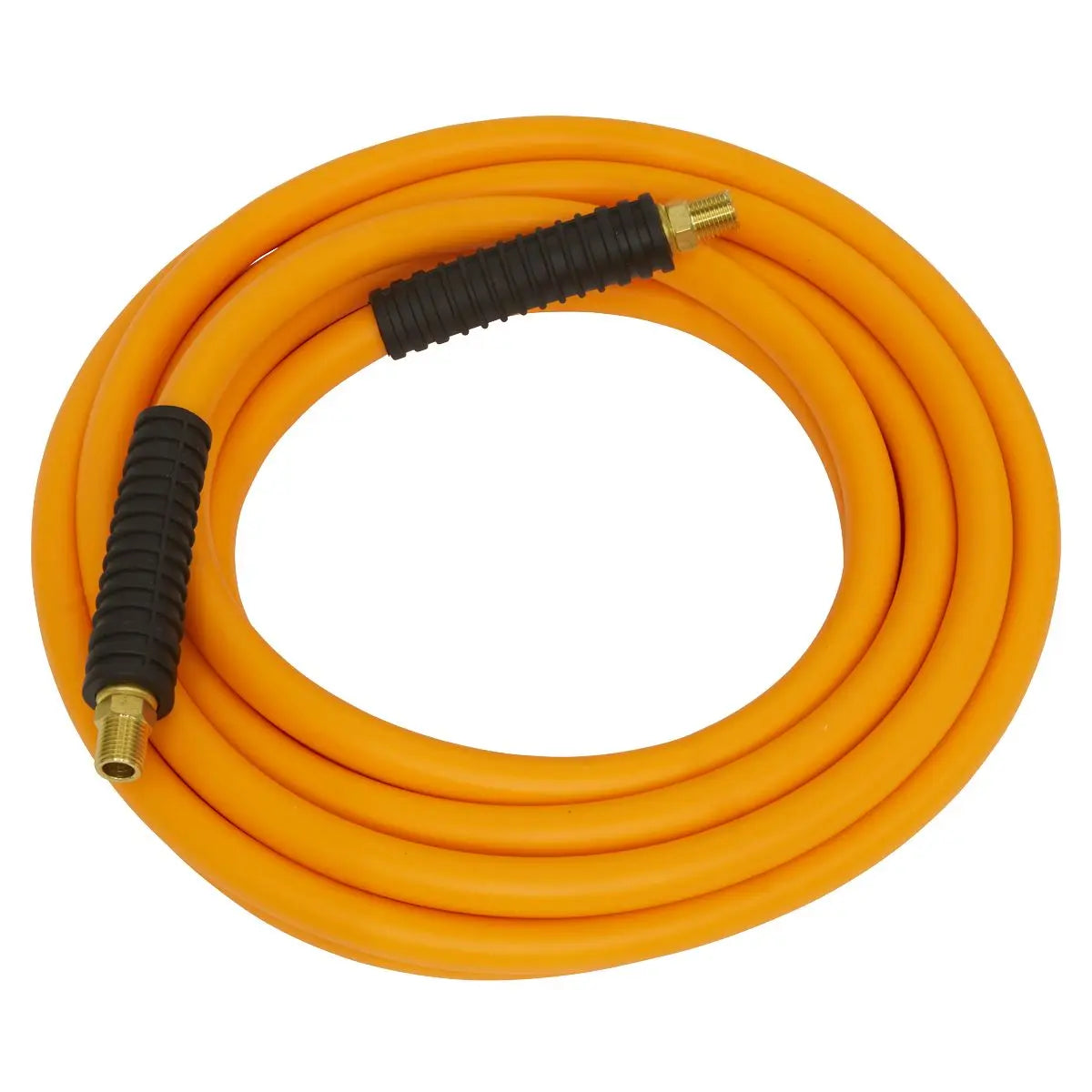 Sealey High-Visibility Hybrid Air Hose with 1/4"BSP Unions 5m x 10mm - White Rose Tools