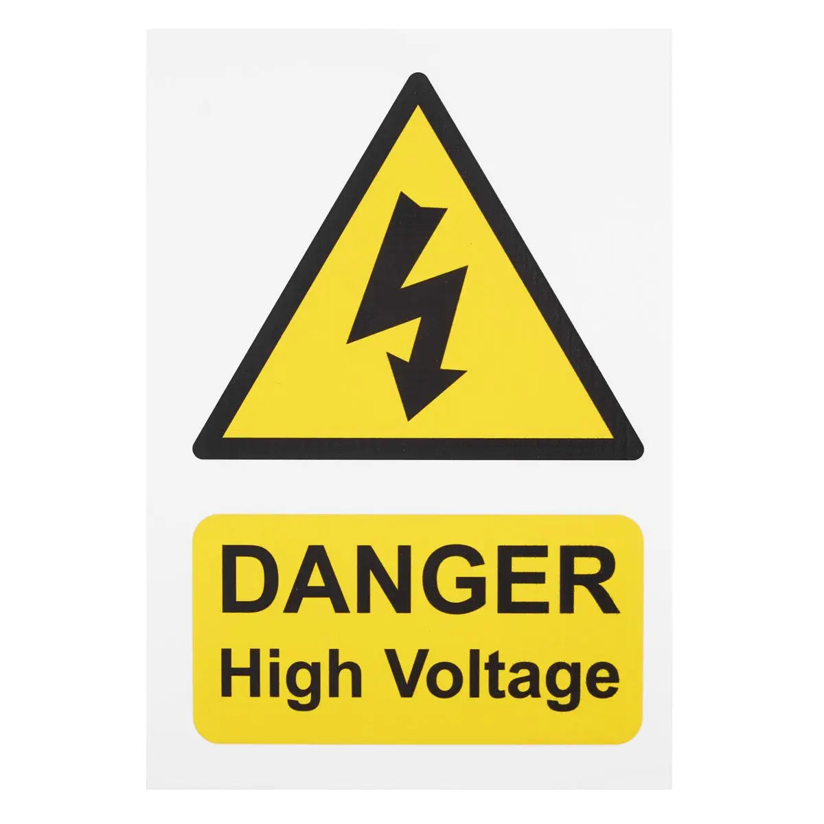 Sealey High Voltage Vehicle Warning Sign 