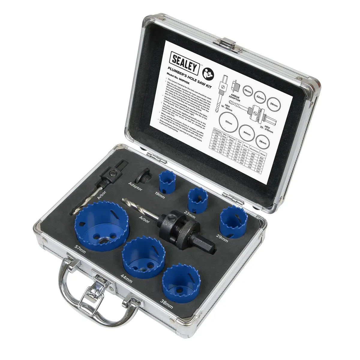 Sealey Hole Saw Kit 9pc - Plumbers 