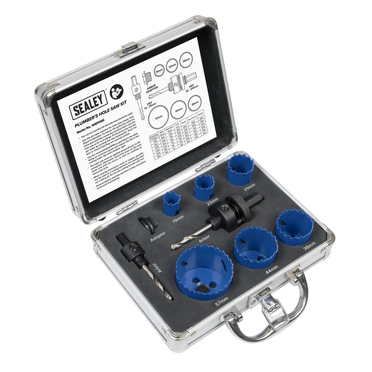 Sealey Hole Saw Kit 9pc - Plumbers 