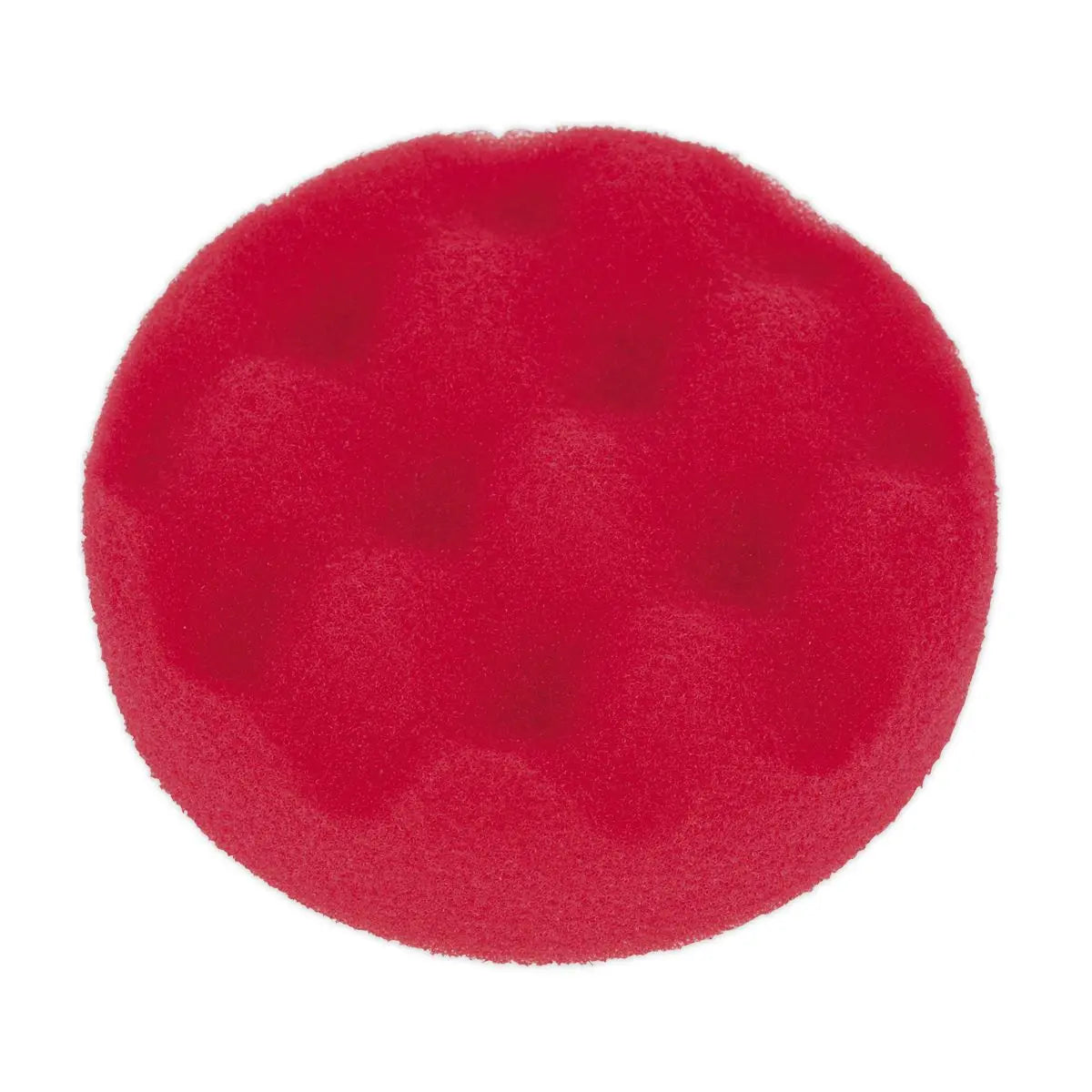 Sealey Hook and Loop Buffing and Polishing Foam Head 80mm x 25mm Red Ultra Soft 