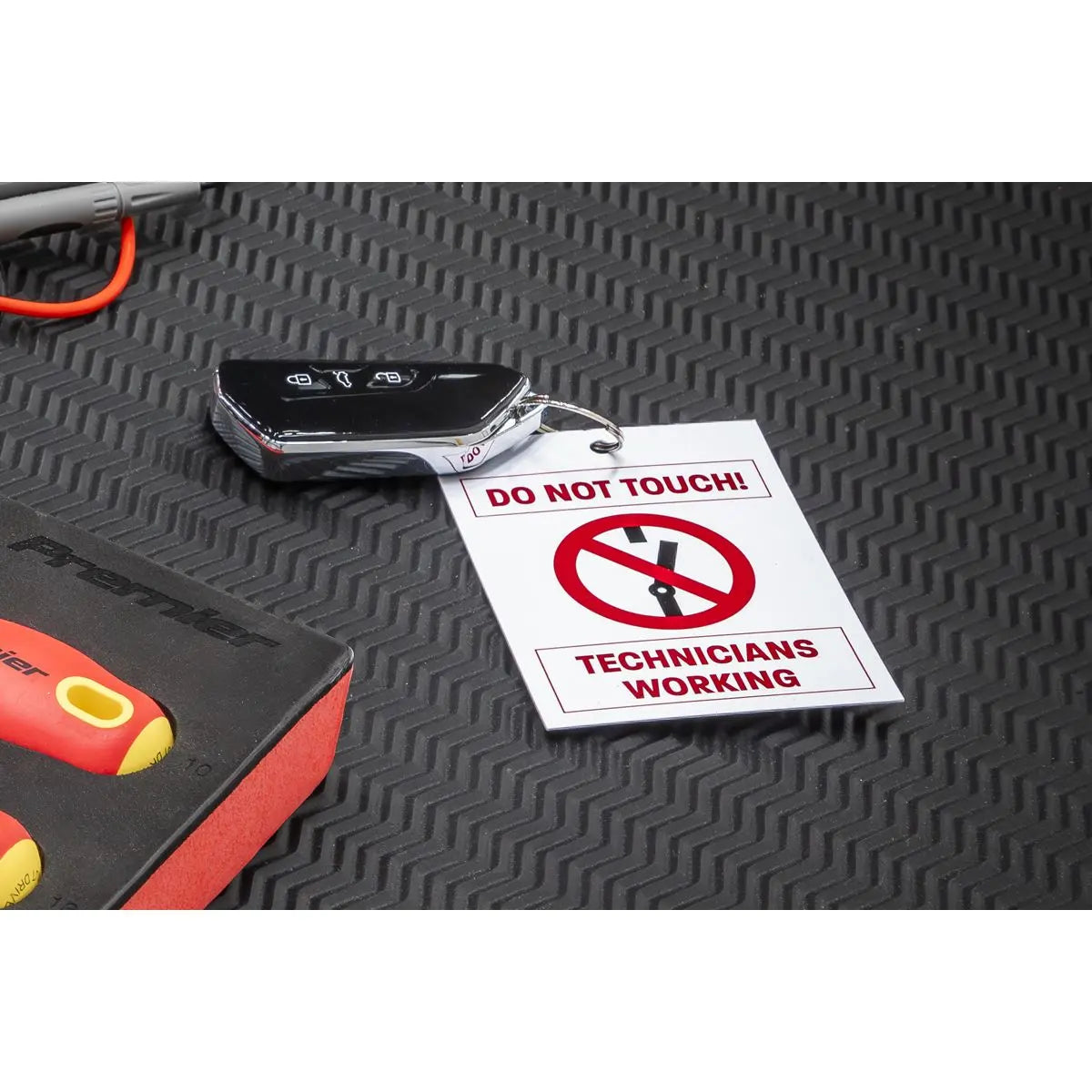 Sealey Hybrid/Electric Vehicle Keyring Warning Tag 