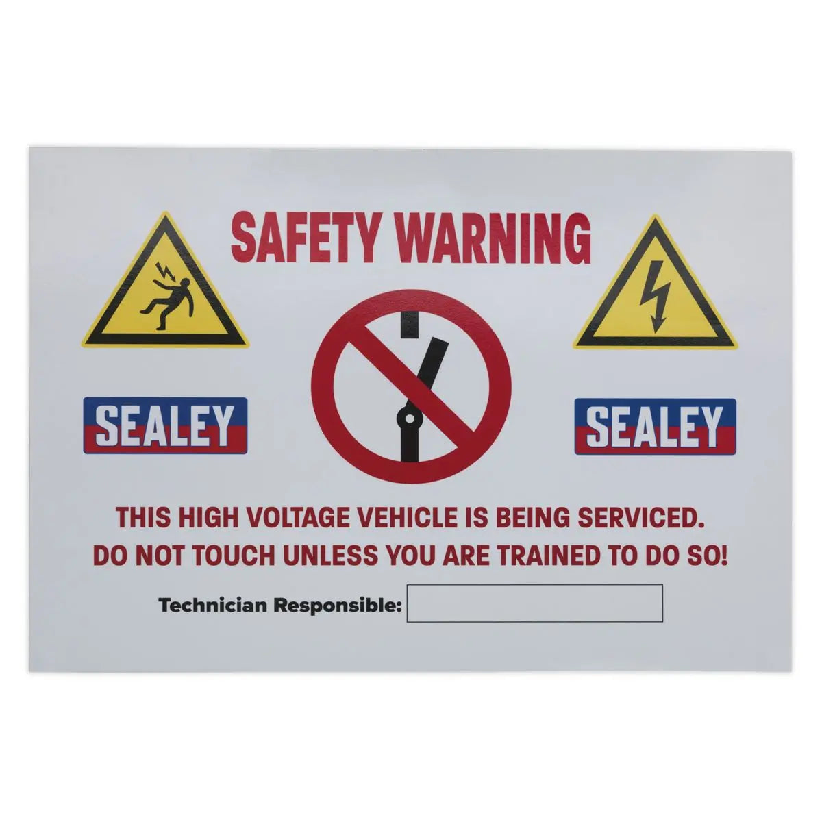 Sealey Hybrid/Electric Vehicle Warning Sign 