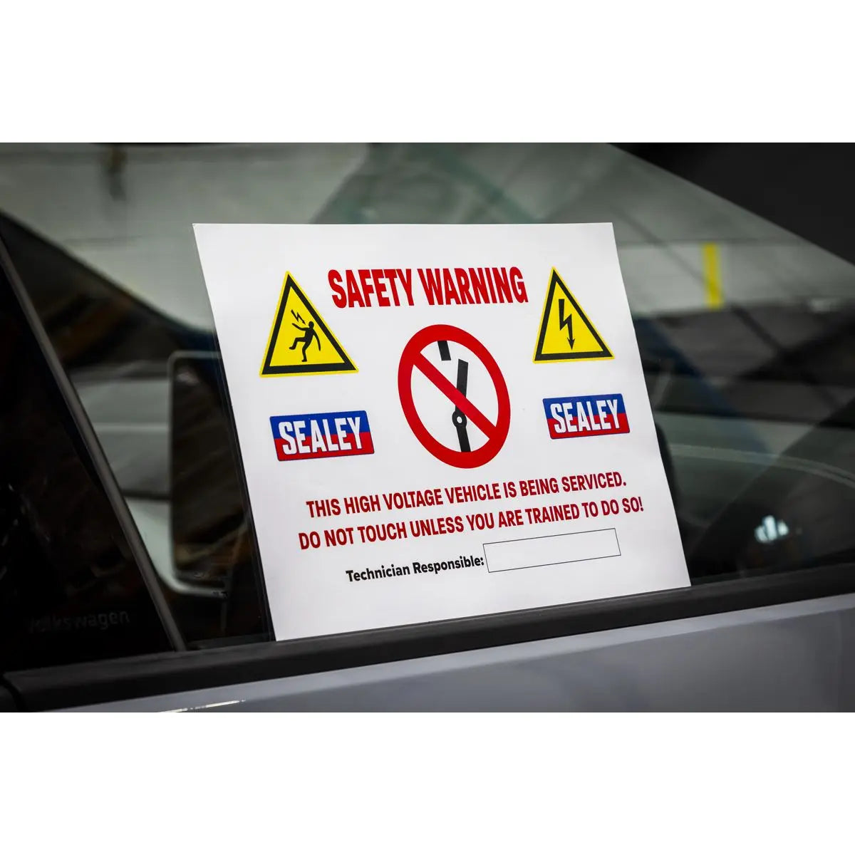 Sealey Hybrid/Electric Vehicle Warning Sign 