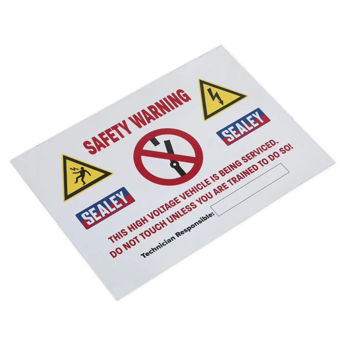 Sealey Hybrid/Electric Vehicle Warning Sign 